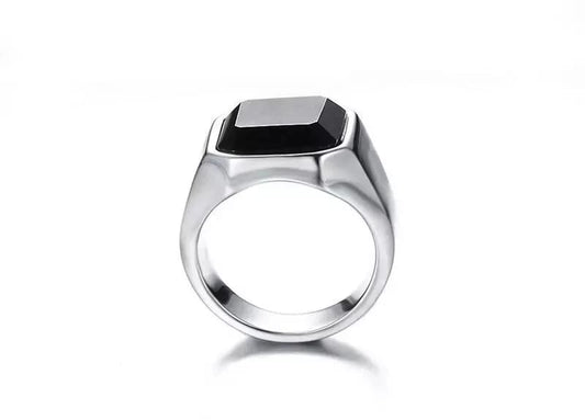 Vintage Black Square Ring
