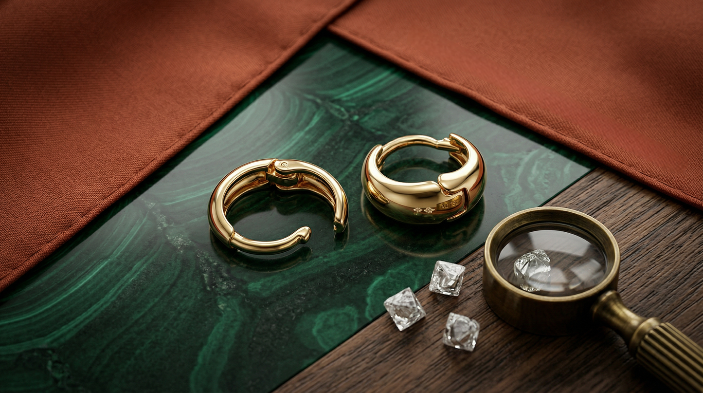 Classic Gold Huggie Hoop Earrings