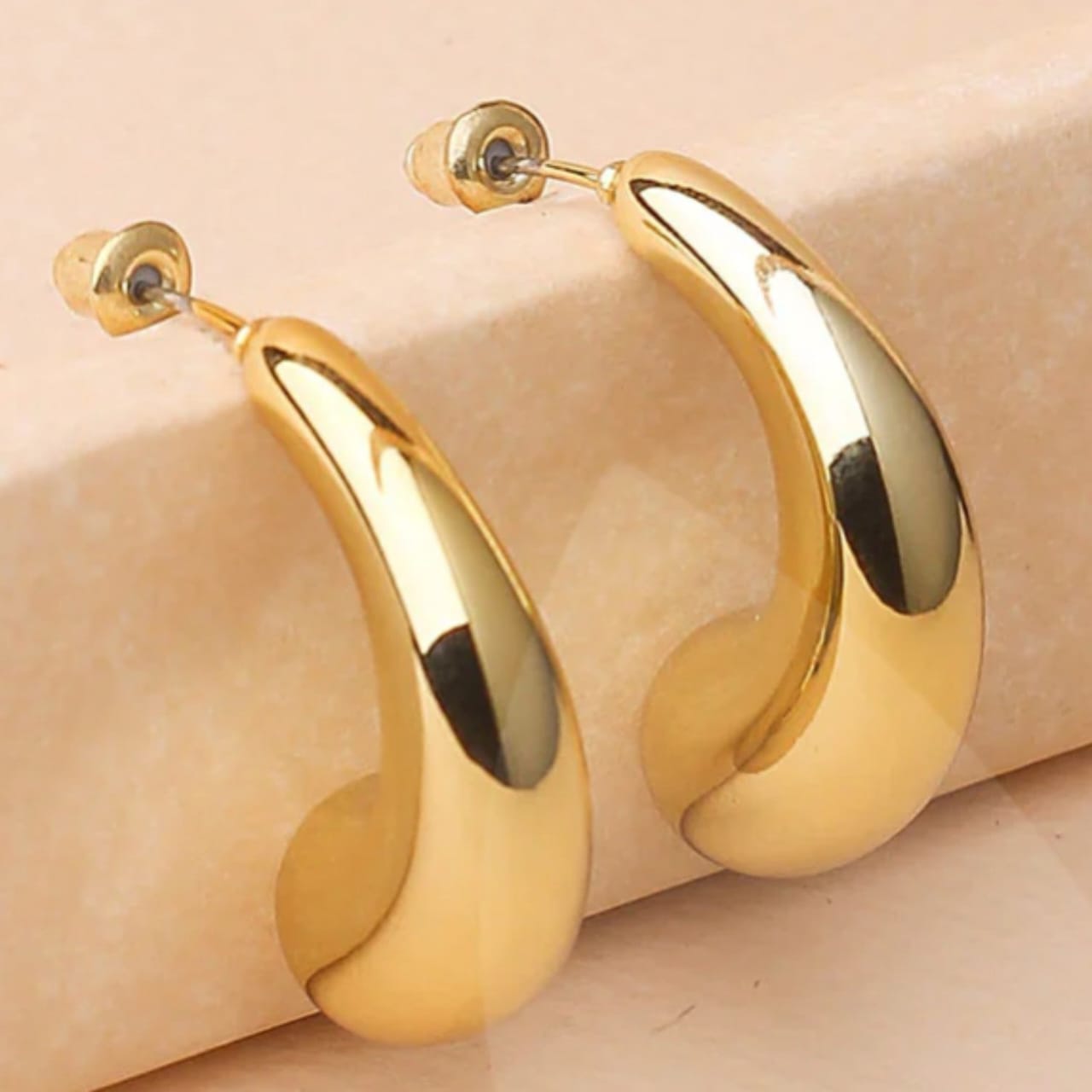 Classic Gold Huggie Hoop Earrings