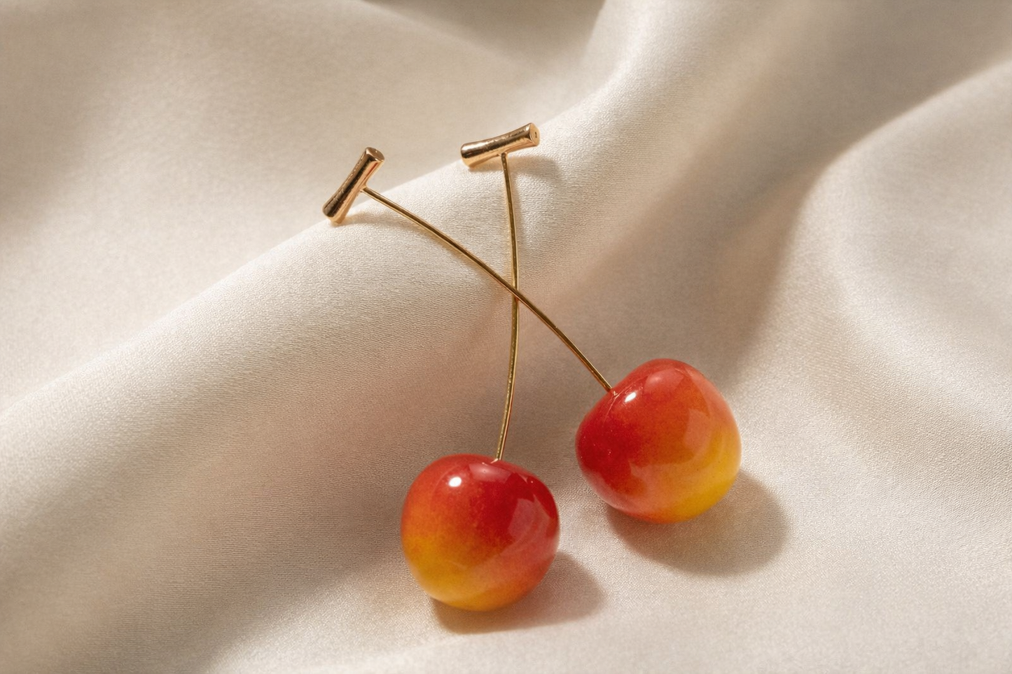 Cherry Glow Drop Earrings